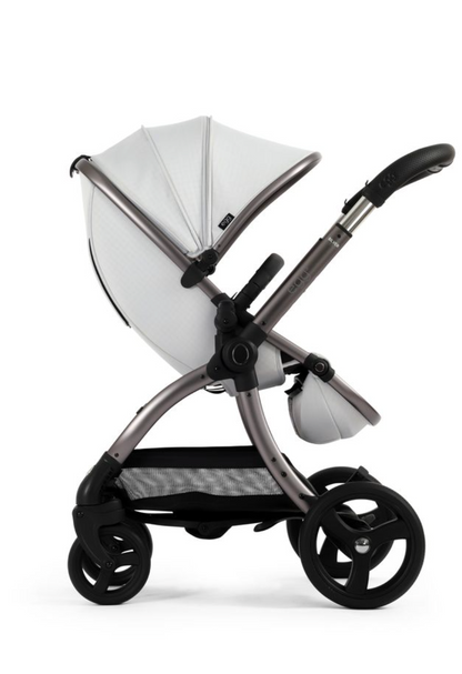egg3 Stroller Houndstooth Silver